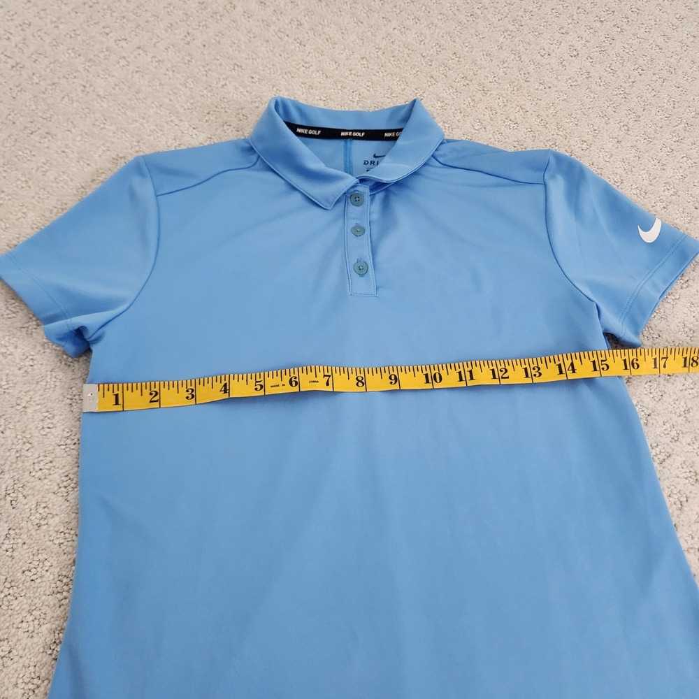 Nike Golf Dri-FIT Polo Shirt Womens size Small Blue Short Sleeve Top - Picture 7 of 9